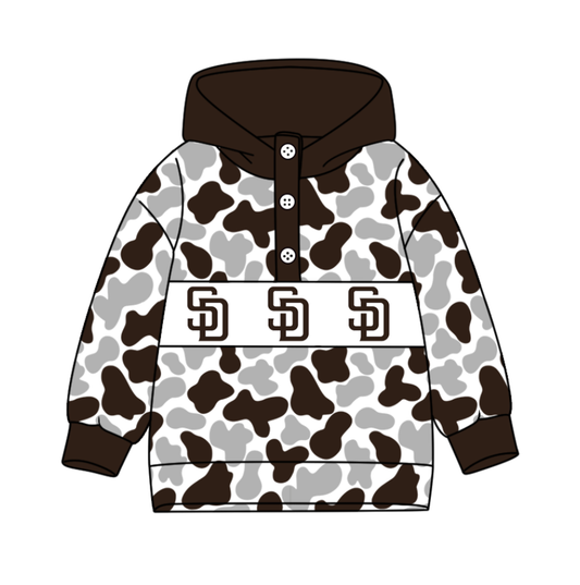 2-Custom moq 8 mix size milk silk summer team baby boy clothes camouflage hooded long sleeve top-25.10.9