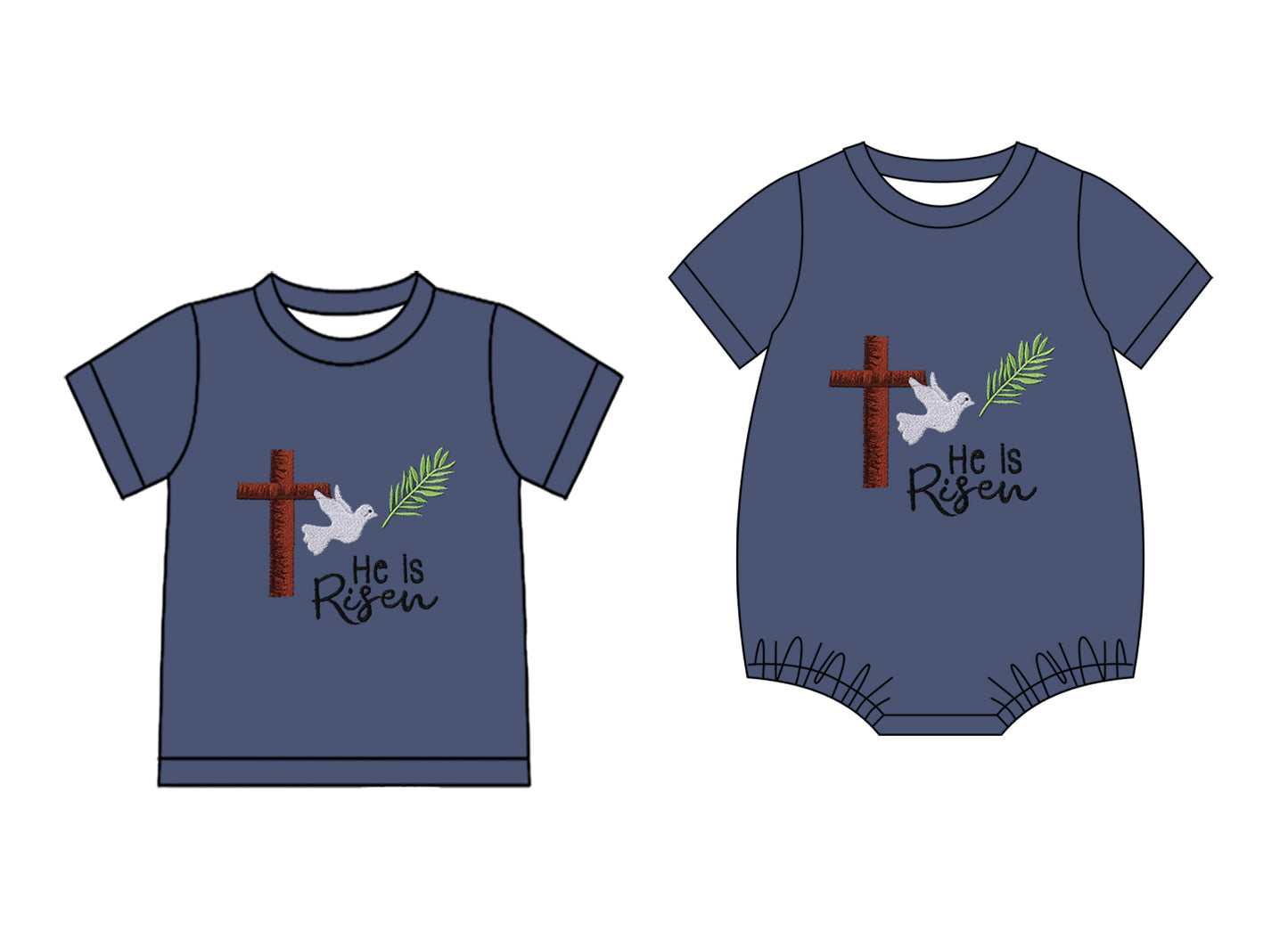 25.10.28 custom each style moq 5 eta 6-8 week Sibling Sister easter baby boy short sleeve top and rompers match family design