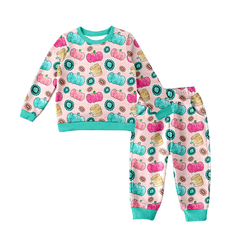 7.20 custom each style moq 5eta 4-6week baby boys clothes halloween pumpkin long sleeve pants sets