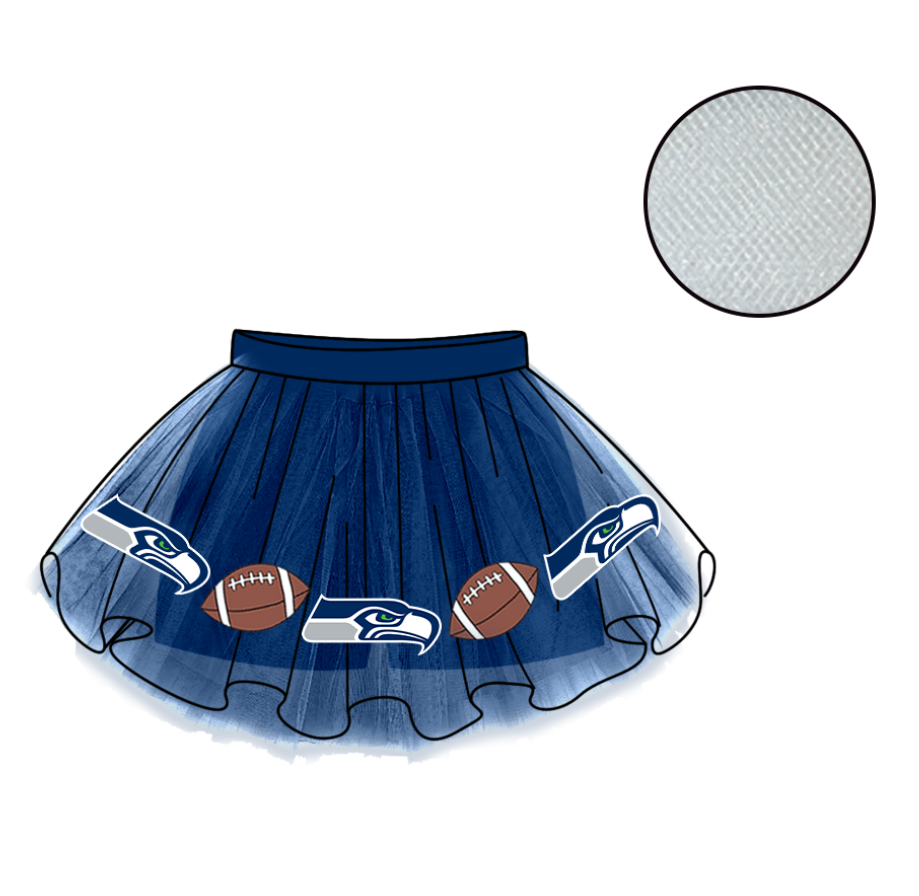 Custom moq 5 mix size milk silk summer teams Baby Girl's Navy Blue Mesh Skirt Summer Team Cute Clothes