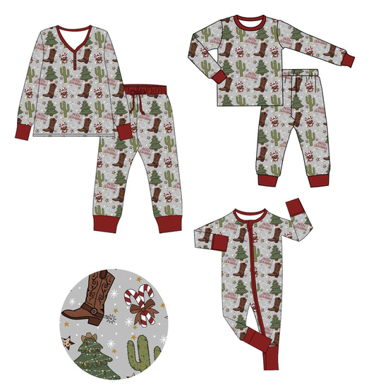 25.9.17 custom each style moq 8 eta 6-8week Sibling Sister Christmas boot trees baby long sleeve pants sets and romper and adult set match design
