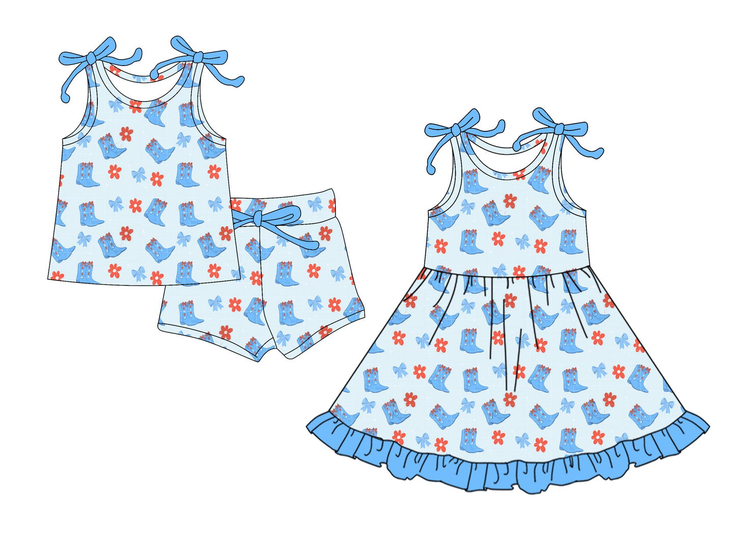 25.12.20 custom each style moq 5 eta 6-8week Sibling Sister boot floral baby short sleeve shorts sets and dress match design