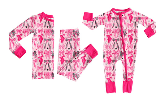 25.9.24 custom each style moq 8 eta 6-8week Sibling Sisters bow baby girl clothes long sleeve pants sets and romper match family design