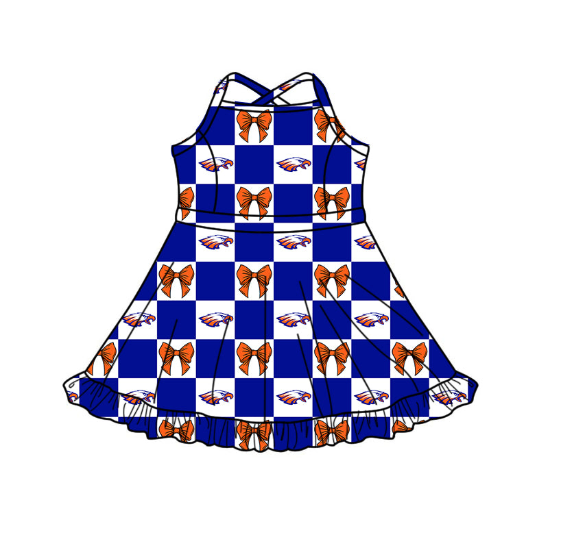 Custom moq 5 mix size milk silk summer teams Checked Bows Baby Girl Sleeveless Orange Top Skirt Short Set Dress And Shorts Yoga Outfit Boy's Top Shorts Set Romper