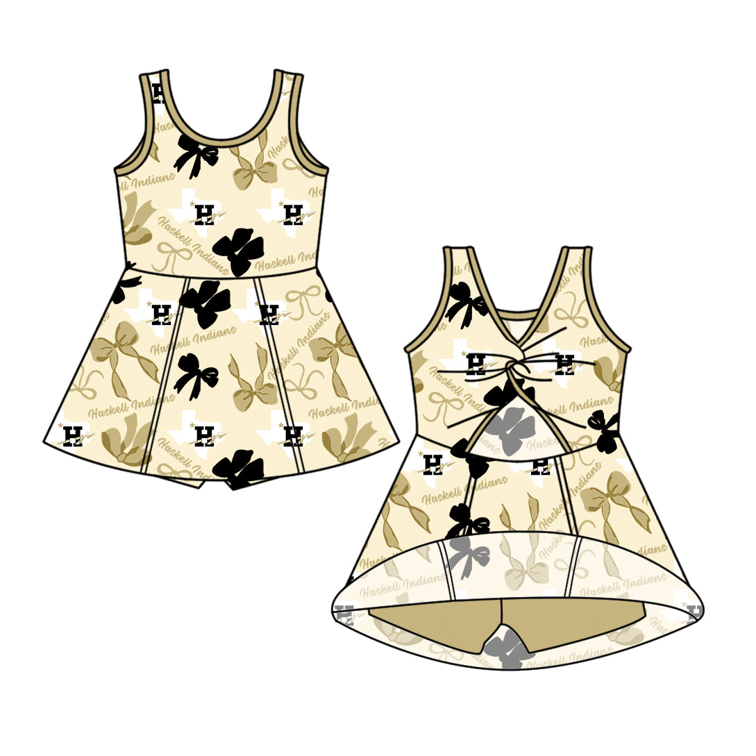 Custom moq 5 mix sizes summer teams baby girls clothes team short sleeve skirts shorts sets 1 and skirts sets 2 and dress 1 and dress 2 and dress 3 and dress 4-25.6.11