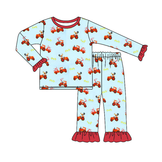 9.5 custom each style moq 5eta 4-6week baby girls clothes red long sleeve pants sets