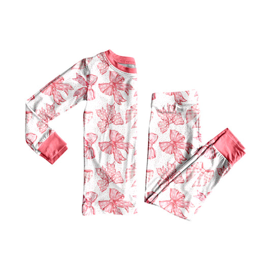 25.9.4 custom each style moq 5eta 4-6week Sibling Sisters bow baby girl clothes long sleeve pants sets and romper match family design