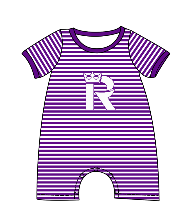 Custom moq 5 mix size milk silk baby girl clothes team purple short sleeve shorts sets and pants sets and romper and top and shorts