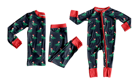 25.6.14 custom each style moq 5eta 4-6week Sibling Sisters Christmas duck baby boy long sleeve pants sets and rompers match family design