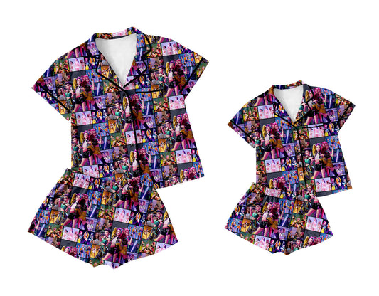 25.10.13 custom each style moq 5 eta 6-8week Sibling Sister baby short sleeve shorts sets and adult set match design