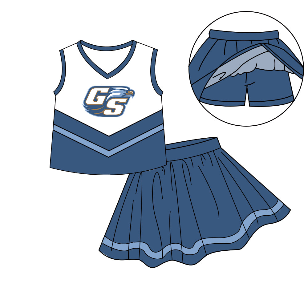 Custom moq 5 mix size milk silk eta 6-8weeks summer teams baby girls clothes team sleeveless skirts shorts sets-25.7.7