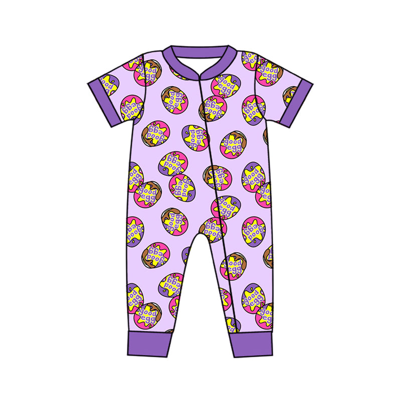 10.16 custom each style moq 5eta 4-6week Sibling Sister easter purple baby girls short sleeve sets and rompers match design