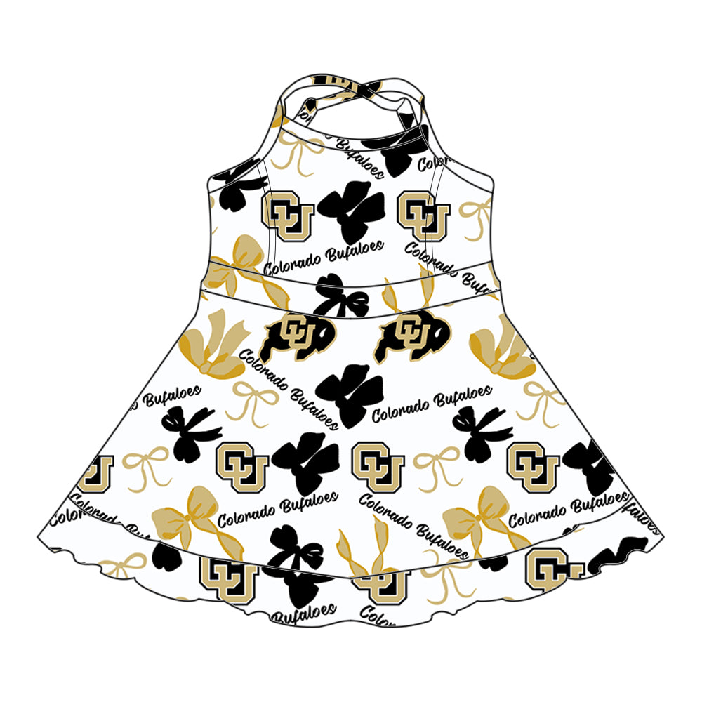 Custom moq 5 mix sizes summer teams baby girls clothes team khaki short sleeve skirts shorts sets dress 1 and dress 2 and dress 3 and dress 4-25.5.24