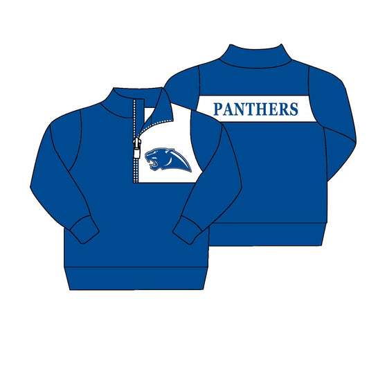 custom moq 5 eta 6-8weeks team baby boys Zip-Up blue long sleeve Jacket