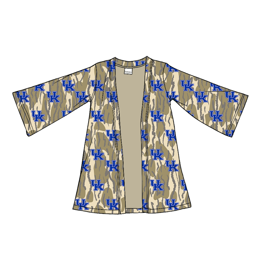 Custom moq 5 mix size milk silk baby girls clothes team summer camouflage long-sleeved cardigan-25.11.22