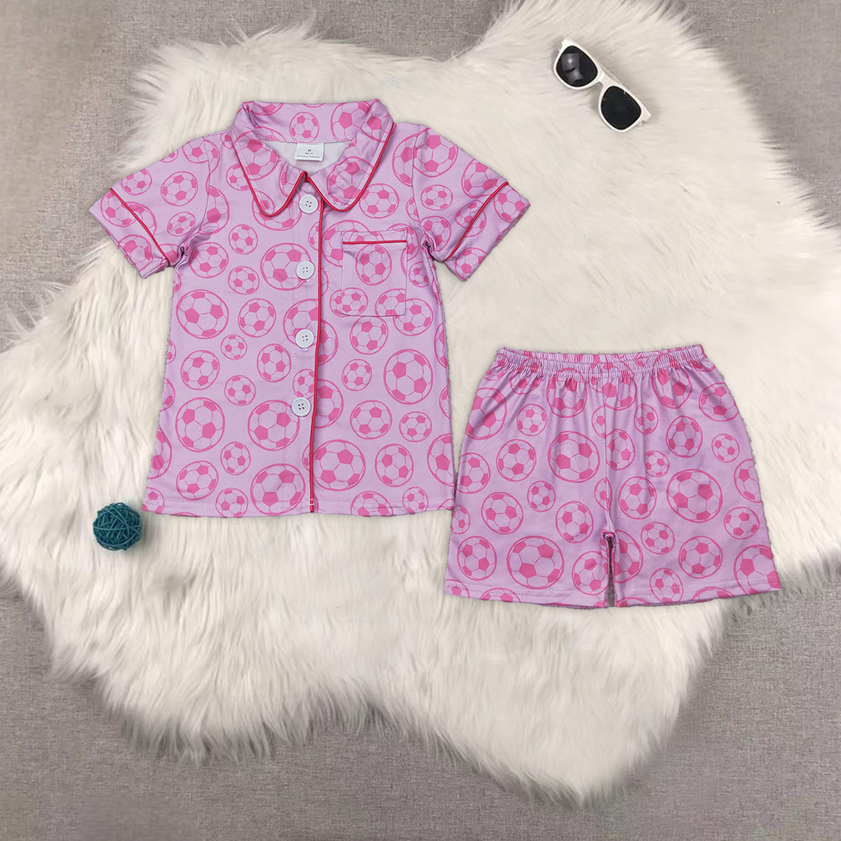 RTS NO MOQ baby girls Clothes yoga short sleeve shorts Sets