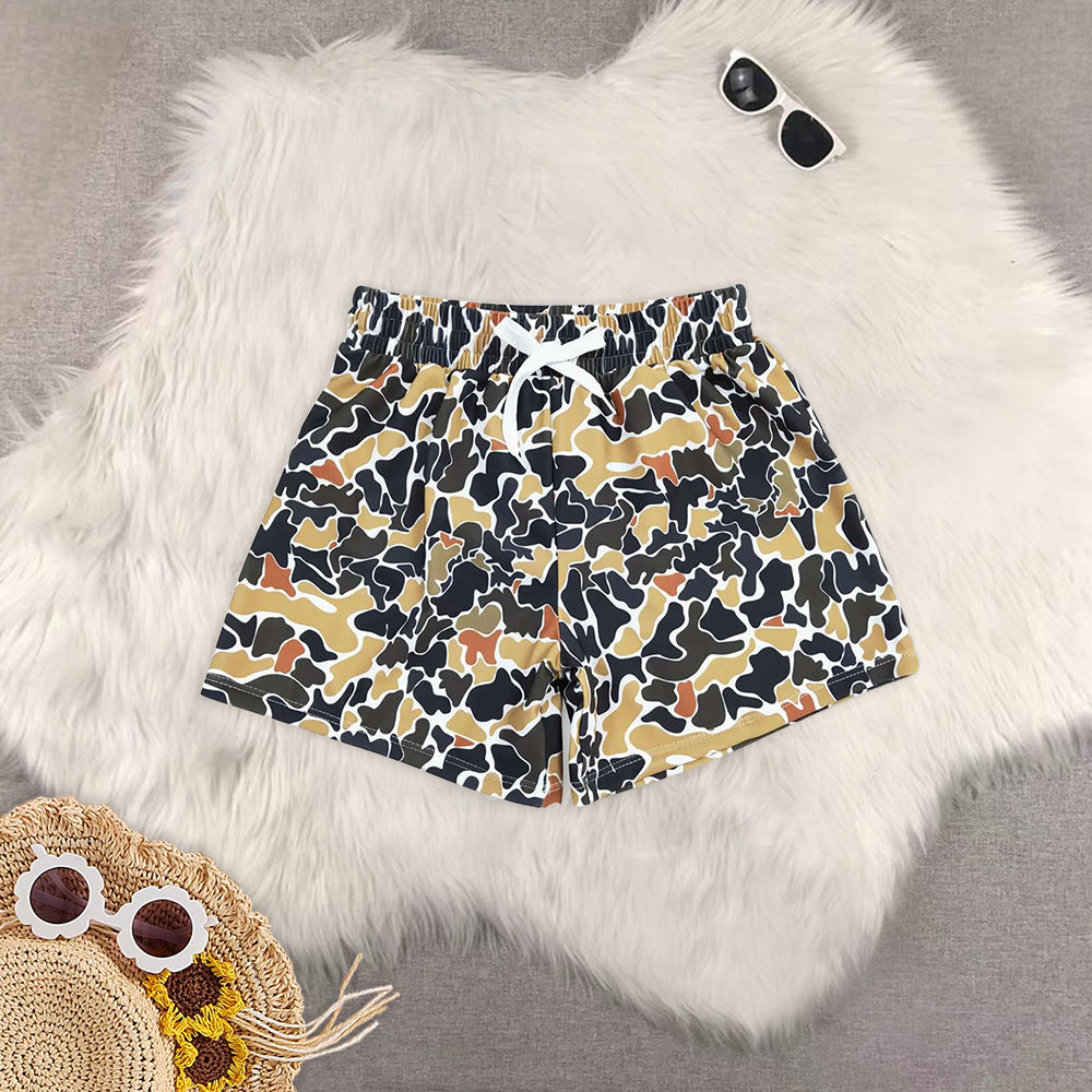 RTS NO MOQ baby boy clothes camouflage duck summer swim trunks