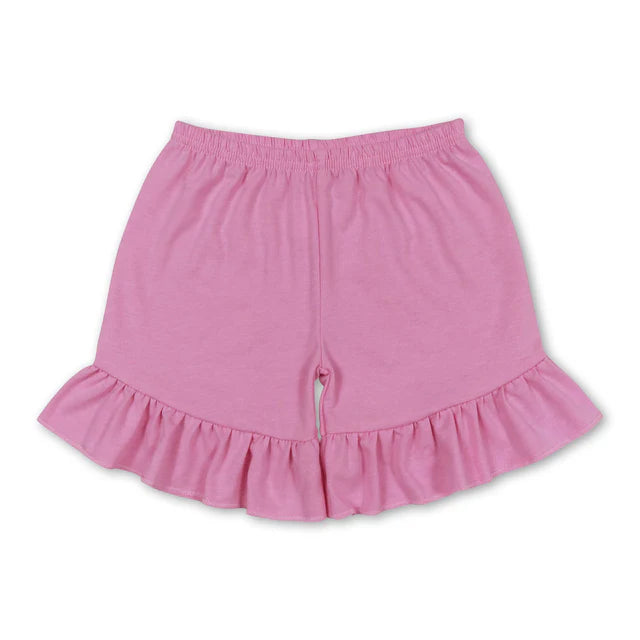 RTS NO MOQ Sibling Baby Girls One Ruffle Summer Shorts