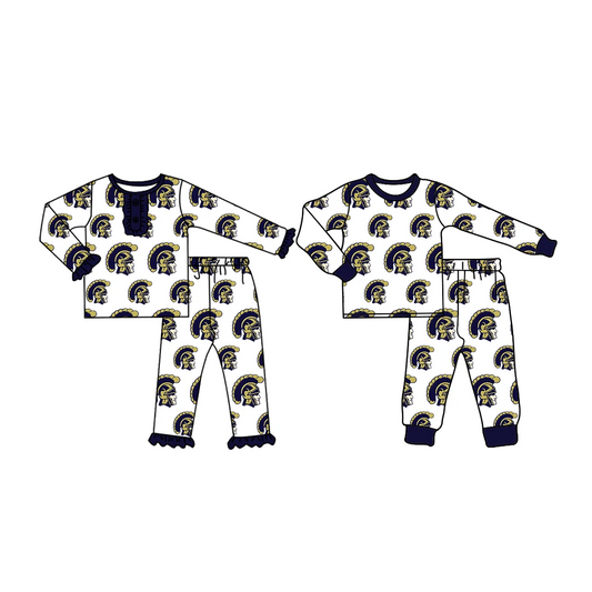 Custom moq 3 MIX SIZE  eta 7/8week moq 5 eta /4/5week  Black Foreign Soldiers Pattern Boys Girls Mixed Set