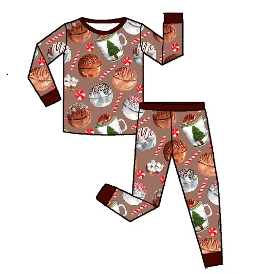 Custom moq 3 eta 6-8weeks  Cup bread brown long sleeve suit