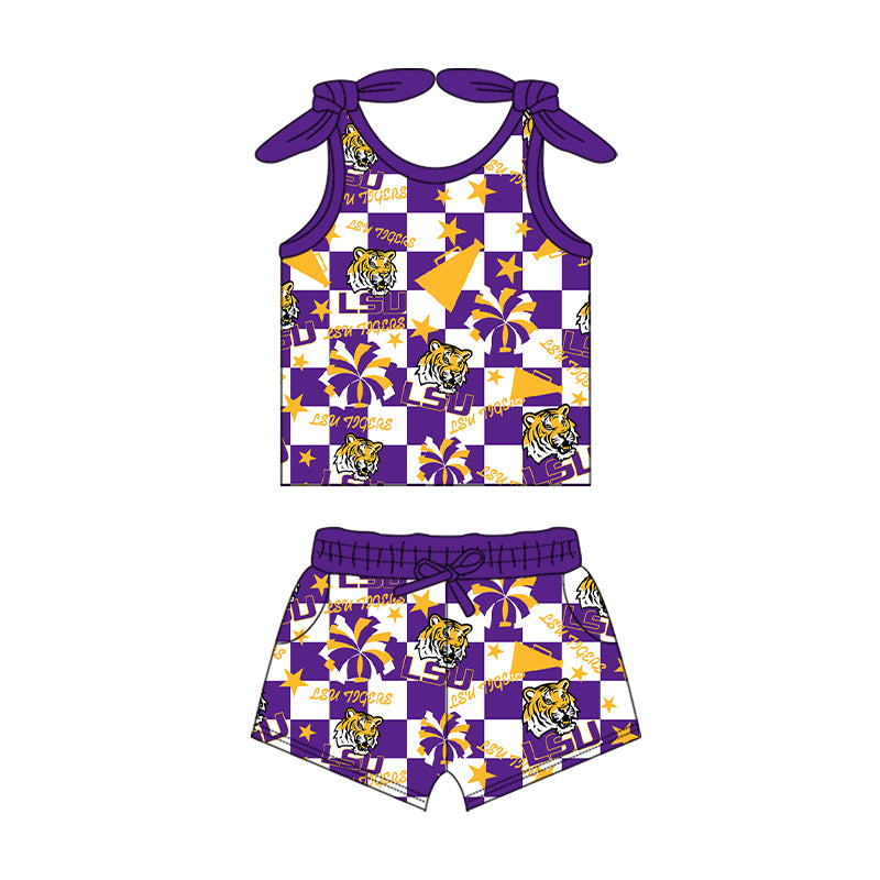 Custom moq 5 mix size milk silk summer teams baby girls clothes team purple sleeveless shorts sets and skirts sets and dress and jumpsuit-25.7.16