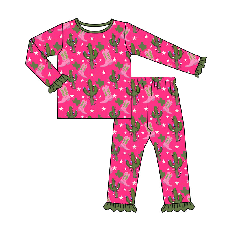 8.28 custom each style moq 5eta 4-6week Sibling Sister boots catcus rose red baby girl sets and dress and rompers match family design
