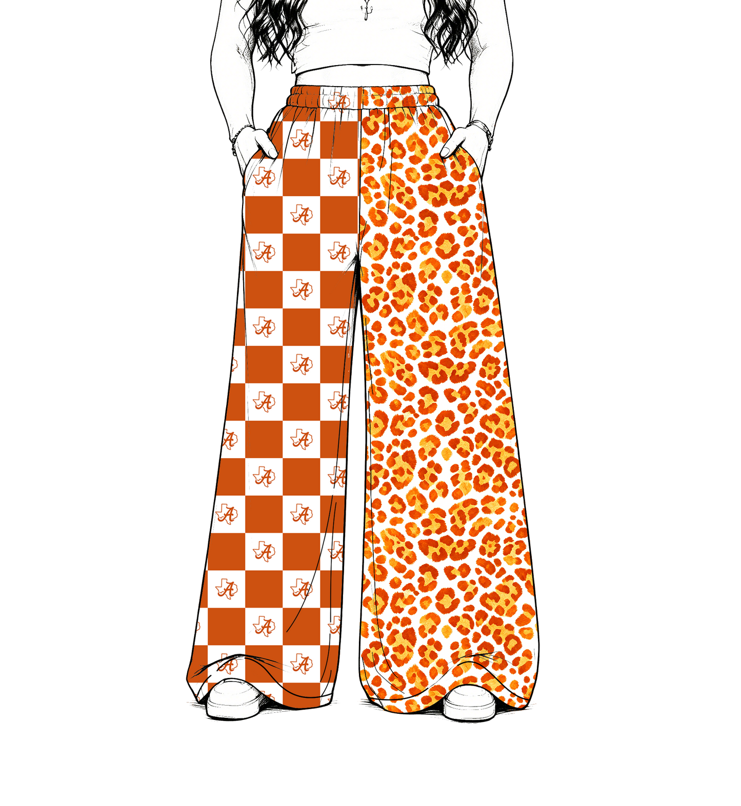 custom moq 5 mix size MSD072103 Baby Kids Leopard Checked Patchwork Long Pants Casual Bottom