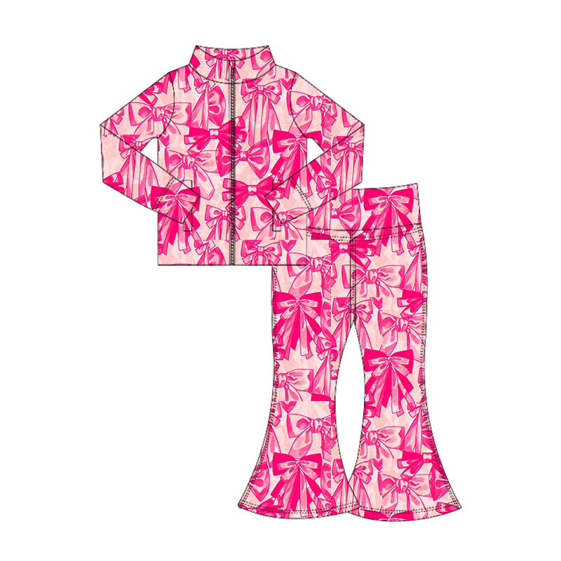 25.6.26 custom each style moq 5eta 4-6week Sibling Sisters Christmas bow baby girl long sleeve pants sets and dress match family design