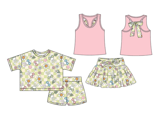 26.1.13 custom each style moq 5 eta 6-8week Sibling Sister bunny baby short sleeve shorts sets 2match design
