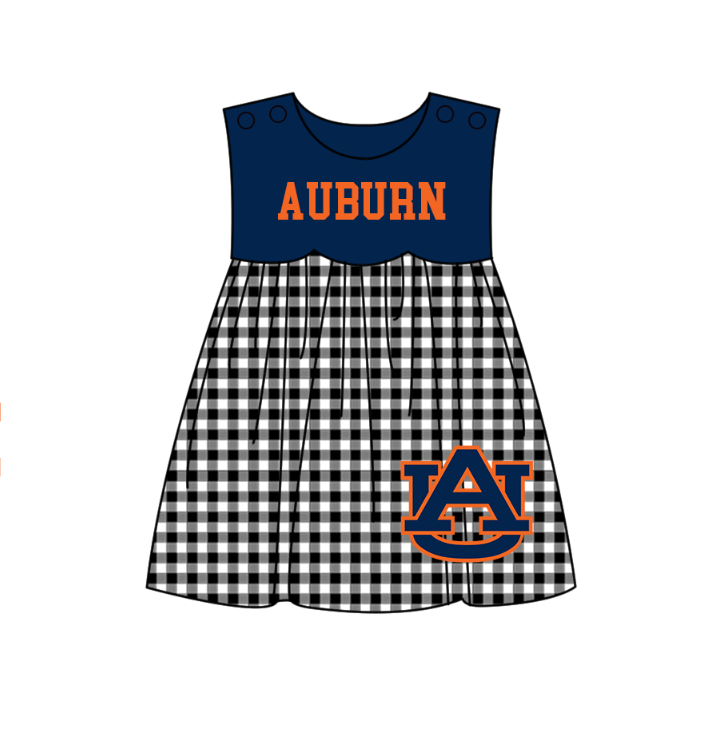 Custom moq 5 mix size milk silk summer teams baby girl boys clothes Navy Blue Black and white checkered short sleeve shorts sets 3 and dress and rompers 2 series