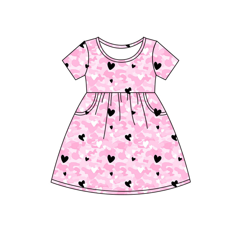 8.13 custom each style moq 5eta 4-6week baby girls clothes pink short sleeve dress