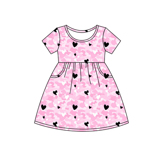 8.13 custom each style moq 5eta 4-6week baby girls clothes pink short sleeve dress