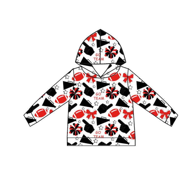 Custom moq 5 each style summer teams baby girls clothes team hooded long sleeve tops and short sleeve top and dress and shorts-25.6.12