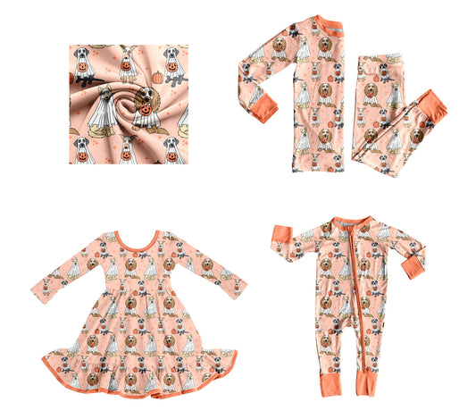 25.8.15 custom each style moq 5eta 4-6week Sibling Sisters halloween baby girl long sleeve pants sets and dress and rompers match family design