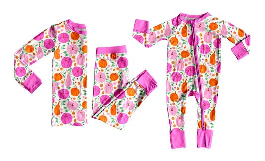 25.6.18 custom each style moq 5eta 4-6week Sibling Sisters pumpkin baby girl long sleeve pants sets and rompers match family design