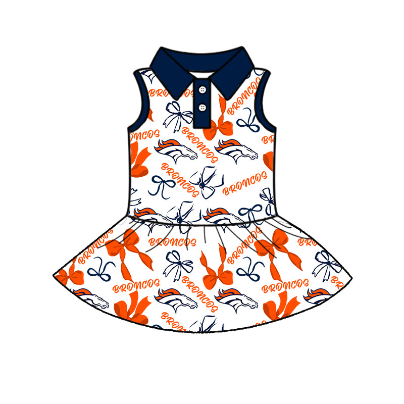 Custom moq 5 mix sizes summer teams baby girls clothes team blue short sleeve skirts shorts sets 1 and skirts sets 2 and and skirts sets 2 and dress 1 and dress 2 and dress 3 and dress 4-25.6.9
