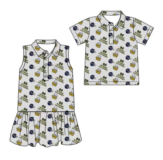 Custom moq 5 mix size milk silk summer teams Grey Sleeveless Dress for Baby Girl Short-Sleeved Polo Shirt for Boy