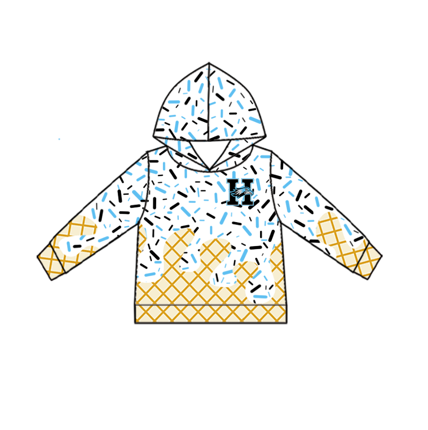 Custom moq 5 mix size milk silk summer teams baby girls clothes bow blue hooded long sleeve pants sets and dress and top and hooded top and pant-25.8.13