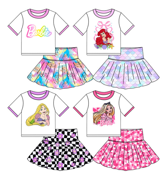 4.22 custom each style moq 5eta 4-6week Sibling Sister baby girls clothes Short sleeve dress 1 and dress 4 match family design