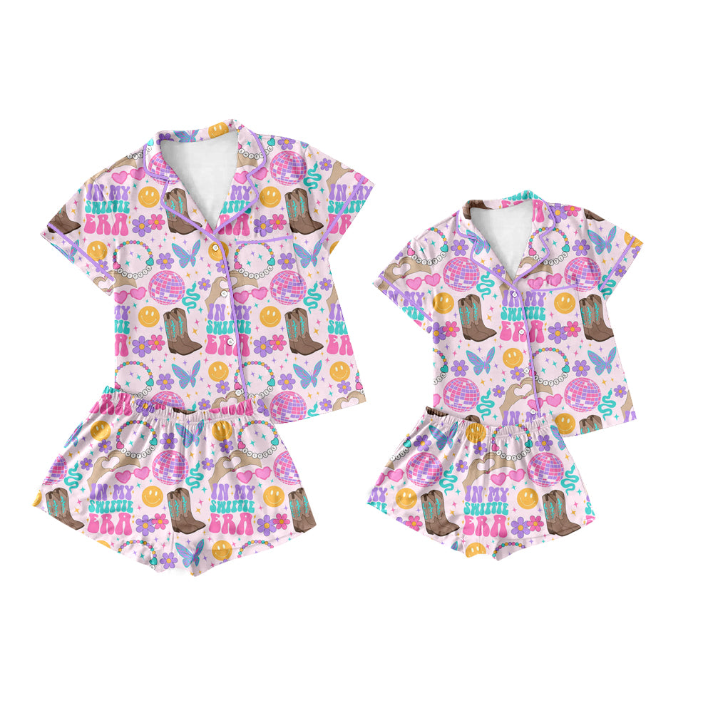12.6 custom each style moq 5eta 4-6week Sibling Sister IN MY baby boys short sleeve shorts sets and adult sets match design