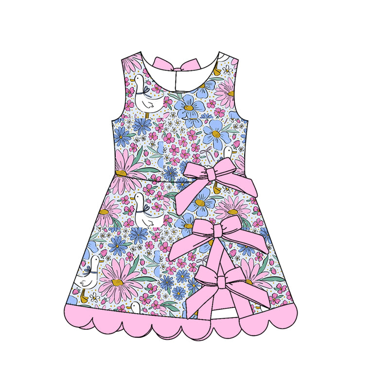 26.1.20 custom each style moq 5 eta 6-8week Sibling Sister duck baby short sleeve dresses 6 match design