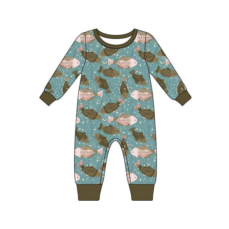 6.10 custom each style moq 5eta 4-6 week Sibling Sister fish boys pajamas outfits and romper match family design
