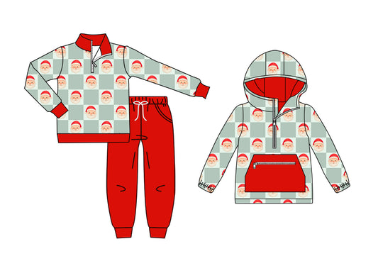 25.8.29 custom each style moq 5eta 4-6week Sibling Sisters Christmas baby boy long sleeve pants sets and top match family design