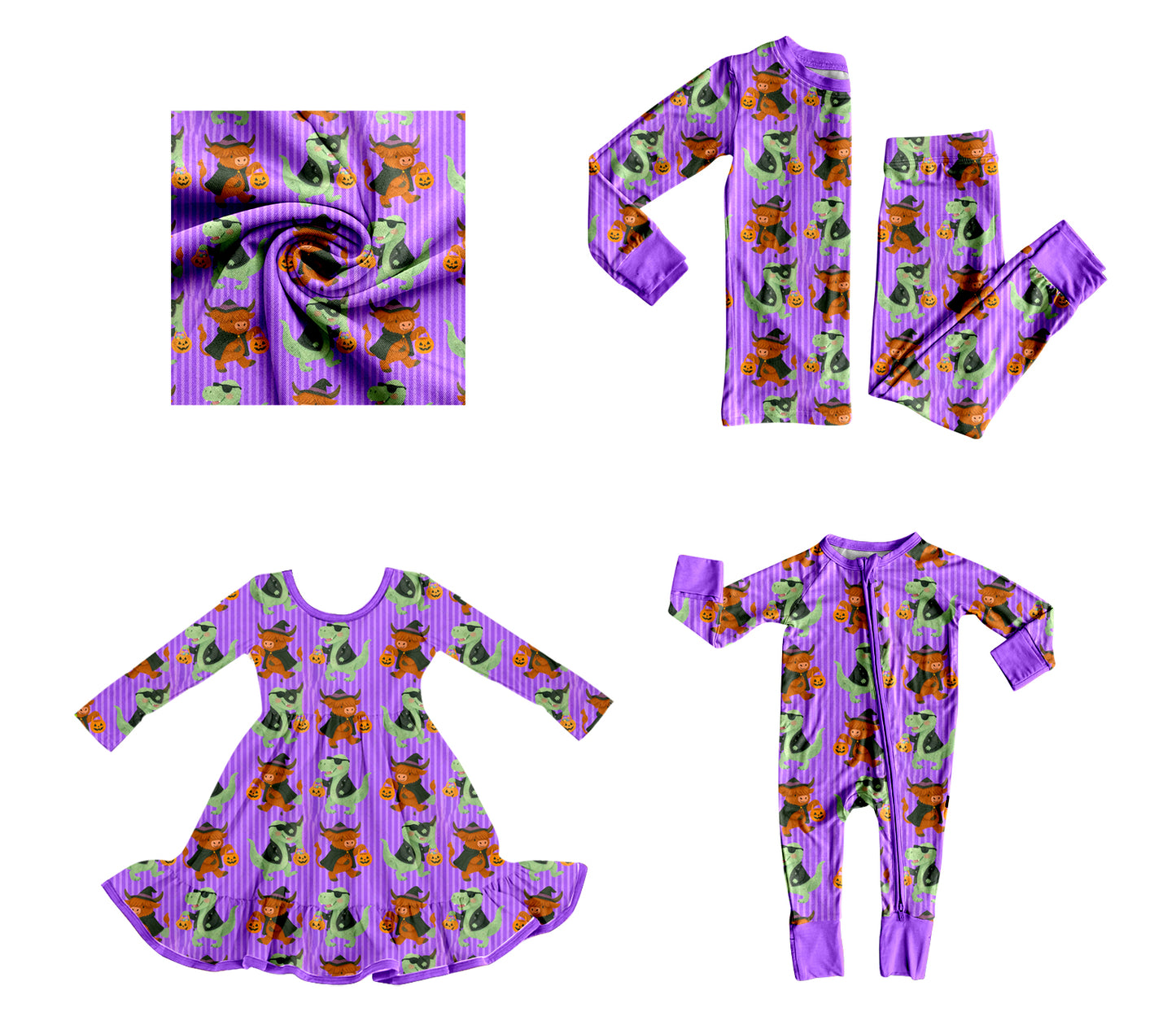 25.8.5 custom each style moq 5eta 4-6week Sibling Sisters halloween purple baby girl long sleeve pants sets and dress and rompers match family design
