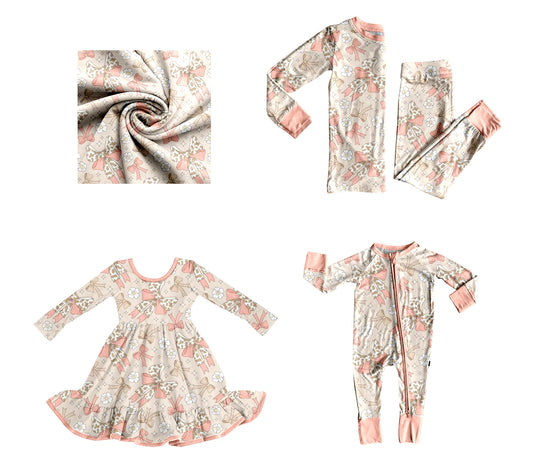 25.9.10 custom each style moq 5eta 4-6week Sibling Sisters bow baby girl long sleeve pants sets and dress and rompers match family design