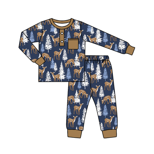 6.20 custom each style moq 5eta 4-6 week Sibling Sister deer boys outfits and romper match family design