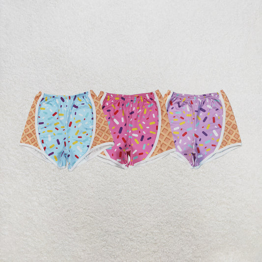 RTS NO MOQ Sibling Baby Girls Ice-cream Drip Yoga Shorts Bottoms