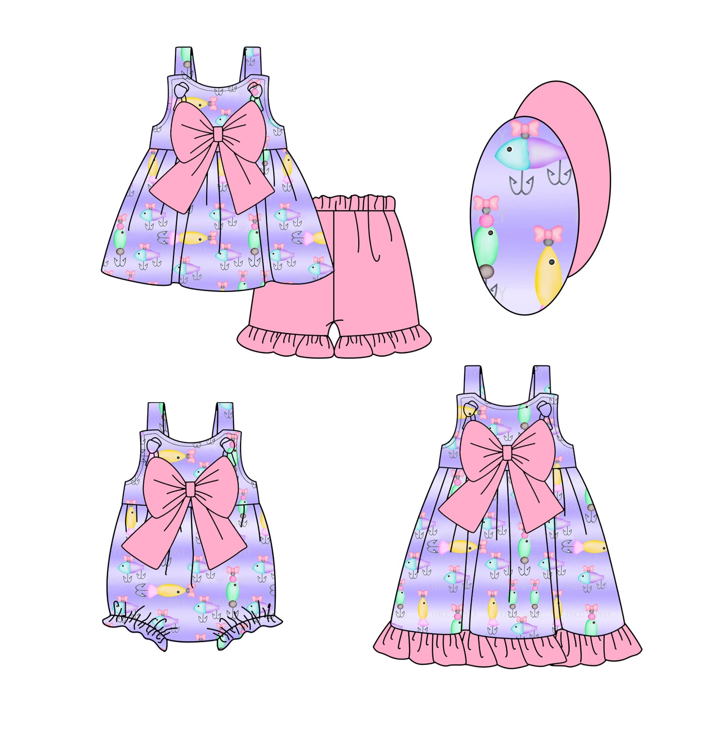 2.17 custom each style moq 5eta 4-6week Sibling Sisters baby girl short sleeve shorts sets and dress and rompers match family design