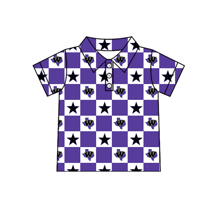 Custom moq 5 mix size milk silk summer teams Baby Girl Purple Sleeveless Top Skirts Set Dress And Shorts Yoga Checked Outfit Boy's Checked Short-Sleeved Polo Shirt And Romper
