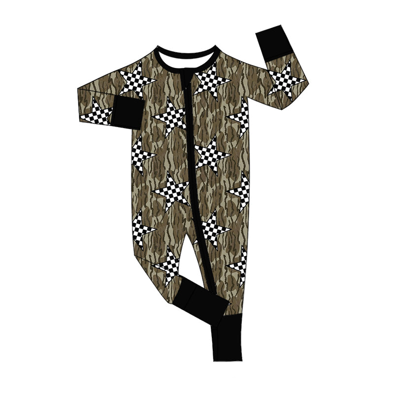 10.18 custom each style moq 5eta 4-6week Sibling stars camouflage baby boy sets and rompers match family design